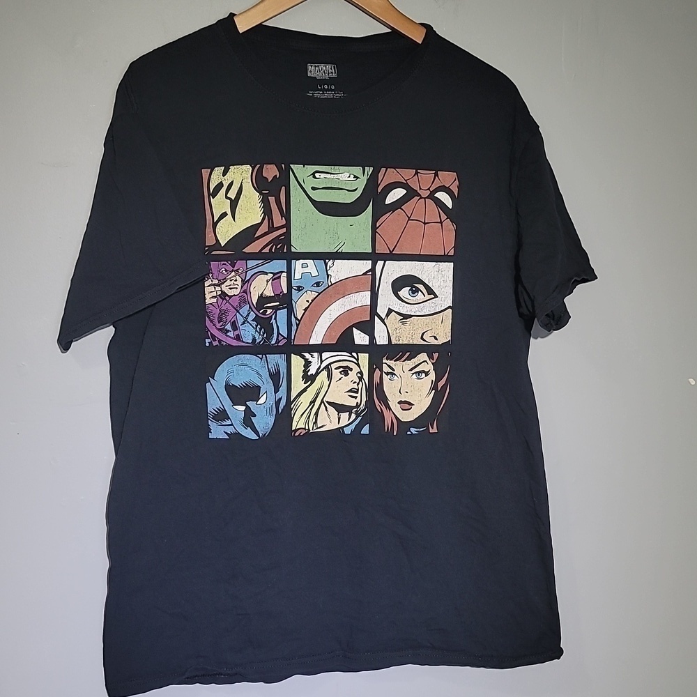 Marvel Men's Black Graphic T-Shirt